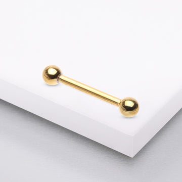 Detail View 1 of Pure24K Implant Grade Titanium Internally Threaded Basic Barbell